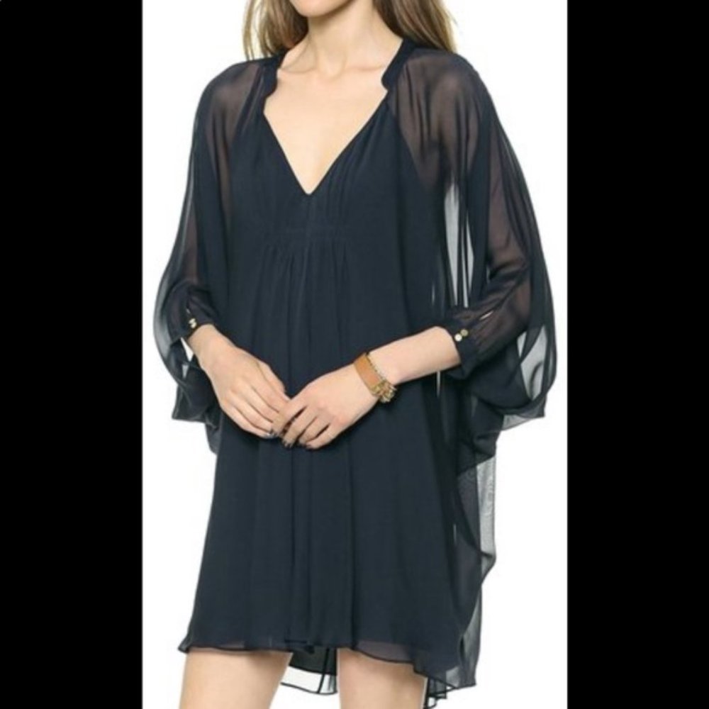 Diane Von Furstenberg Navy Fleurette Dress